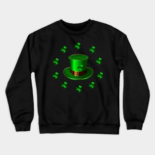 St. Patricks Day. Green hat Crewneck Sweatshirt